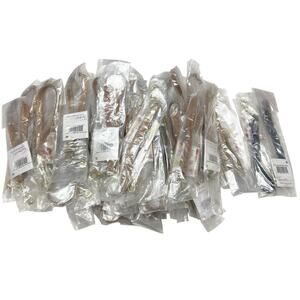 48 Lot Sseko Wristlet Clip Leather Strap Carmel + Black 6.5” Gold Tone Hardware